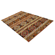 Hand Made Afghan Kilim 4' 10" x 7' 6" - No. AL36412