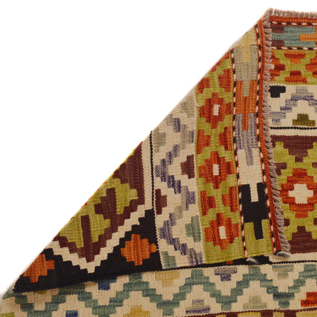 Hand Made Afghan Kilim 4' 10" x 7' 6" - No. AL36412