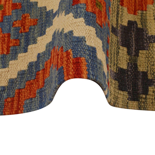 Colorful Flat-Weave Wool Kilim Runner 2' 3"x 6' 5" - No. AL96510