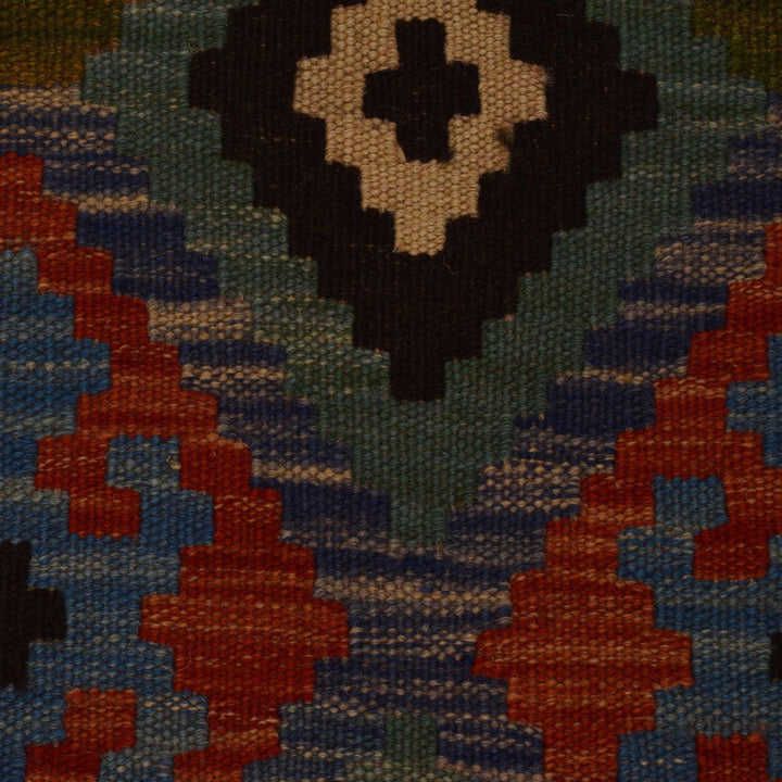 Hand Woven Wool Kelim Runner 2' 0" x 9' 7" - No. AL40261