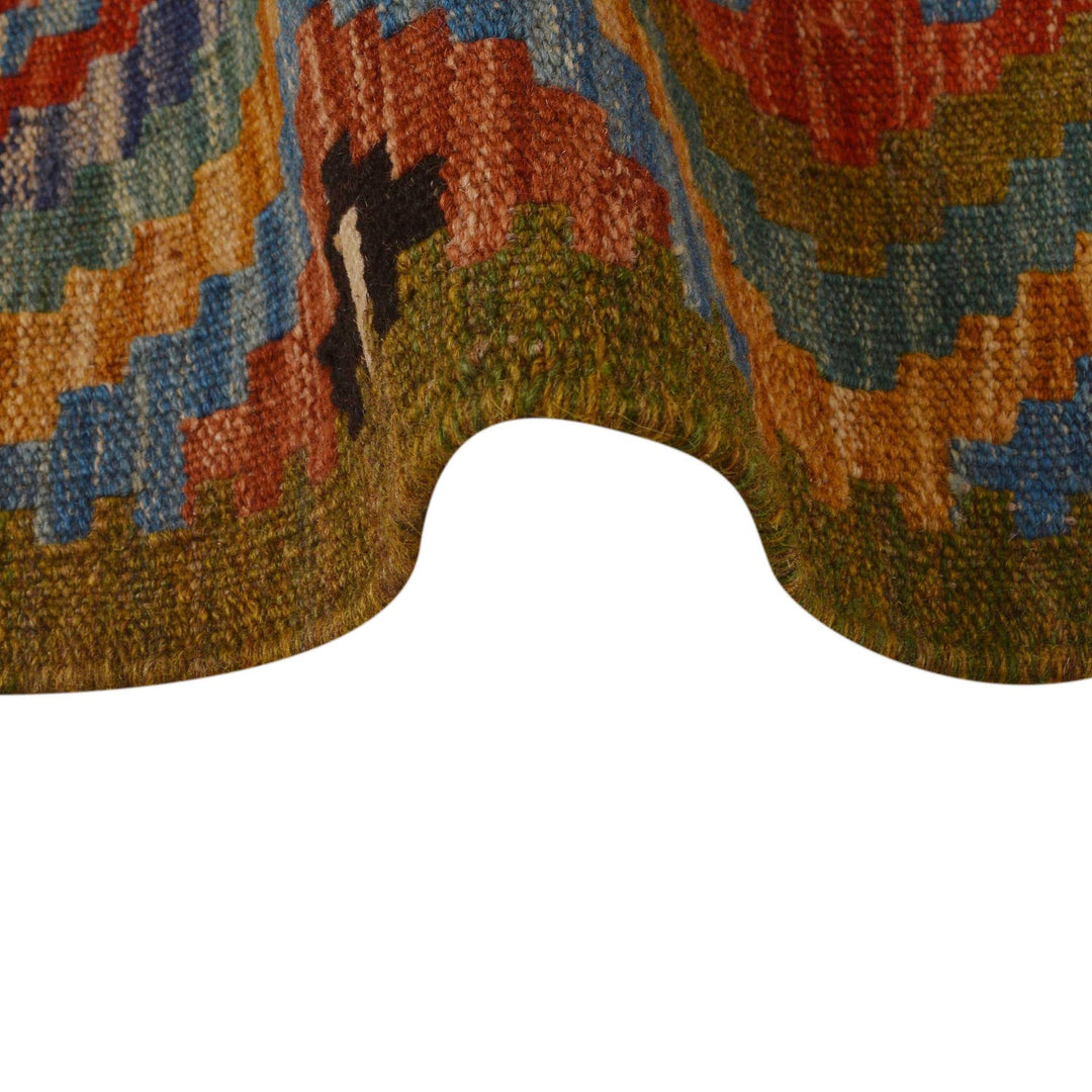 Hand Woven Wool Kelim Runner 2' 0" x 9' 7" - No. AL40261