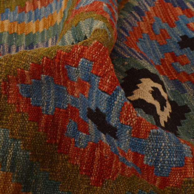 Hand Woven Wool Kelim Runner 2' 0" x 9' 7" - No. AL40261