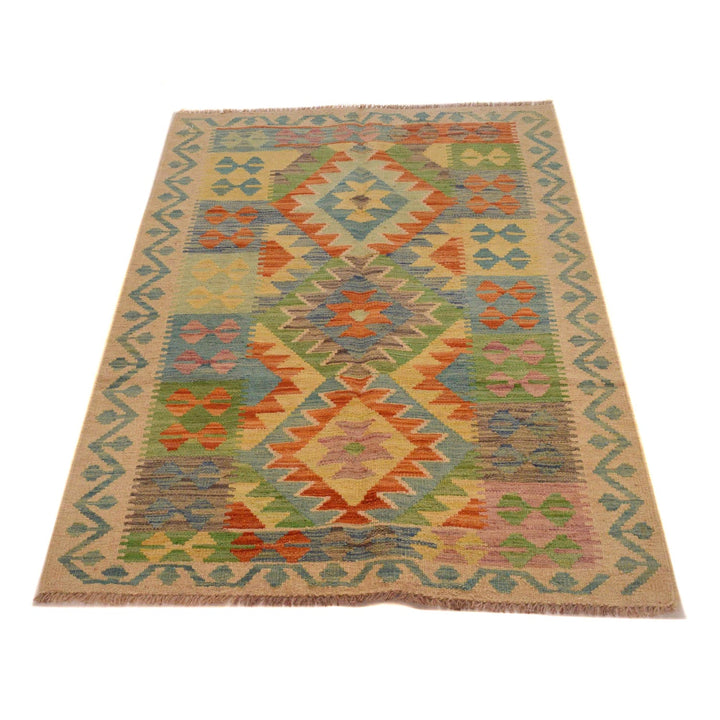 Handmade Afghan Vegetable Kilim 3' 3" x 4' 11" - No. AL28121