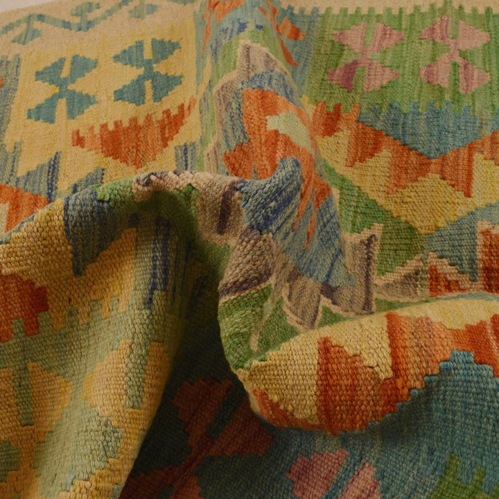 Handmade Afghan Vegetable Kilim 3' 3" x 4' 11" - No. AL28121