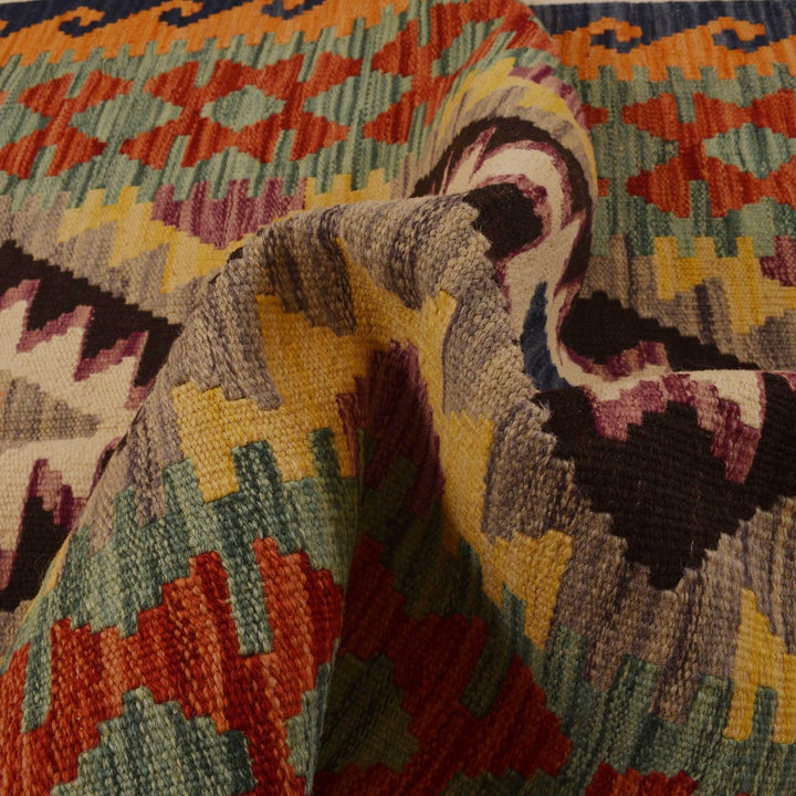 Handmade Afghan Vegetable Kilim 3' 2" x 4' 10" - No. AL38936