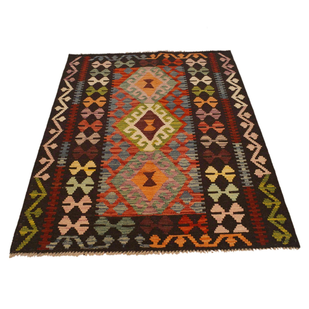 Small Size Chobi Kilim 3' 6" x 4' 11" - No. AL21064