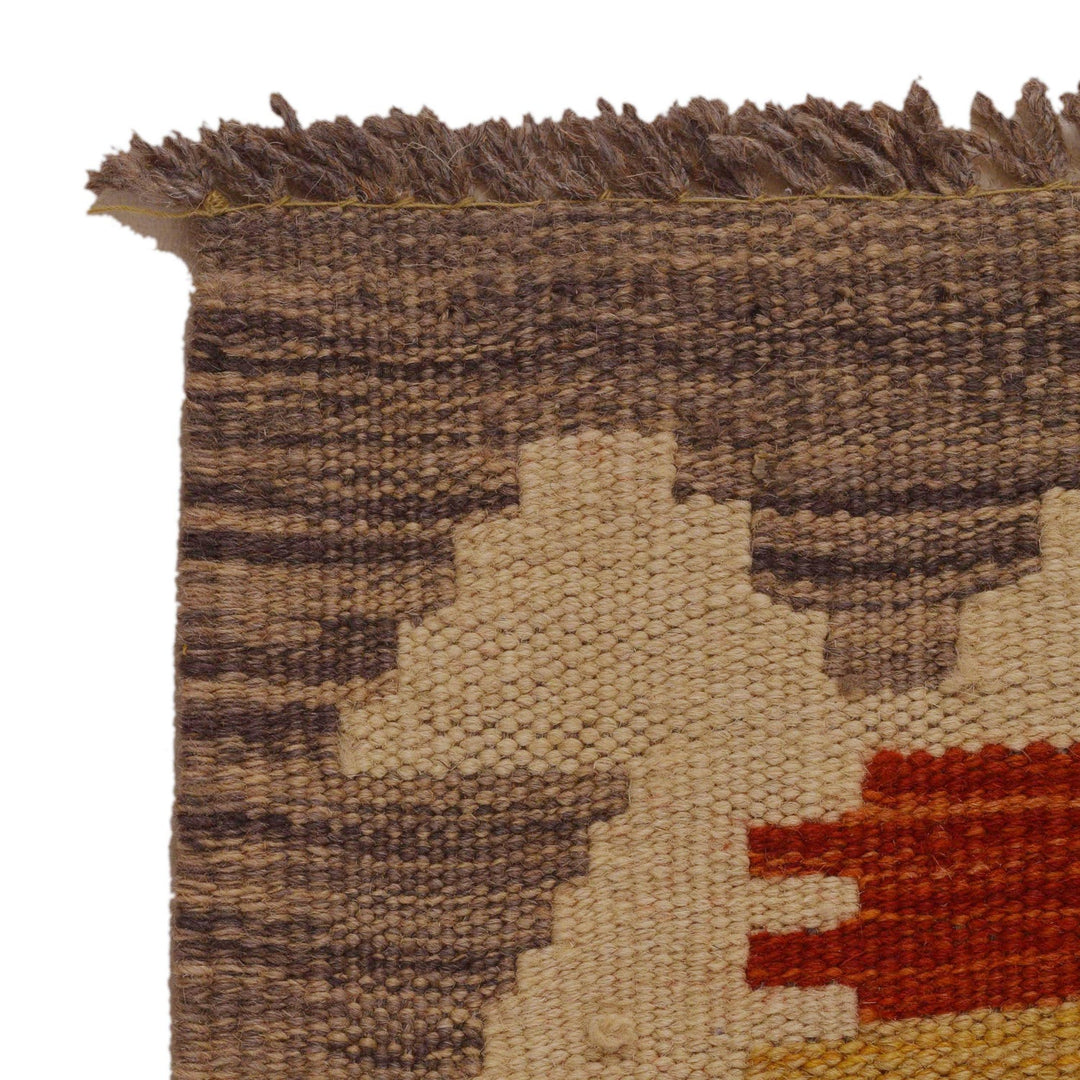 Hand Knotted Flatweave Kilim 3' 7" x 5' 1" - No. AL30998