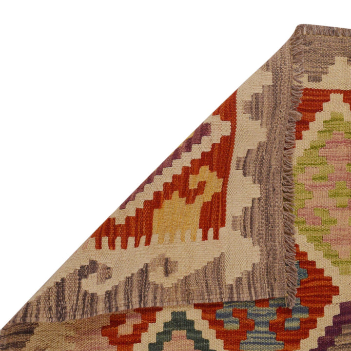 Hand Knotted Flatweave Kilim 3' 7" x 5' 1" - No. AL30998