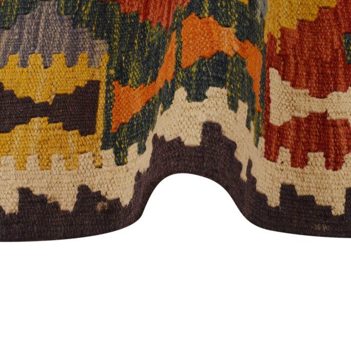 Hand Knotted Afghan Style Kilim Runner 2' 6"x 6' 6" - No. AL45194