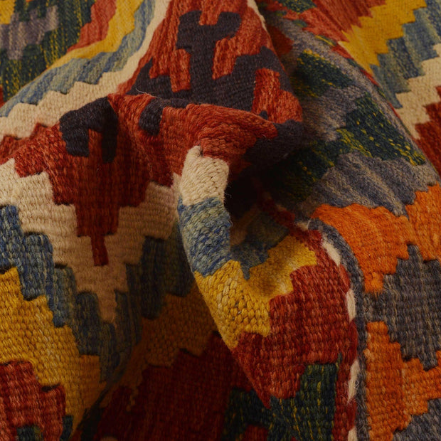 Hand Knotted Afghan Style Kilim Runner 2' 6"x 6' 6" - No. AL45194