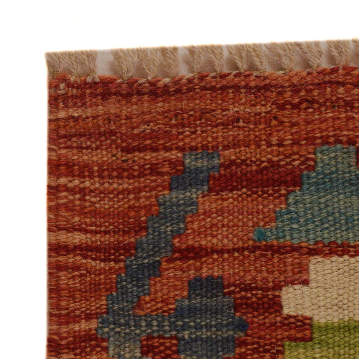 Handmade Afghan Vegetable Kilim 3' 2" x 5' 1" - No. AL24588