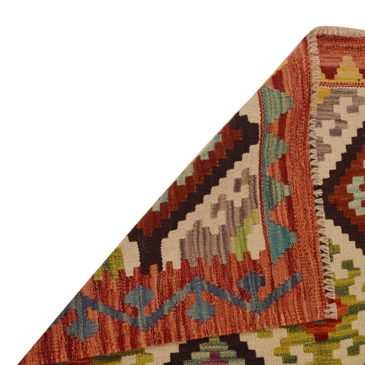 Handmade Afghan Vegetable Kilim 3' 2" x 5' 1" - No. AL24588