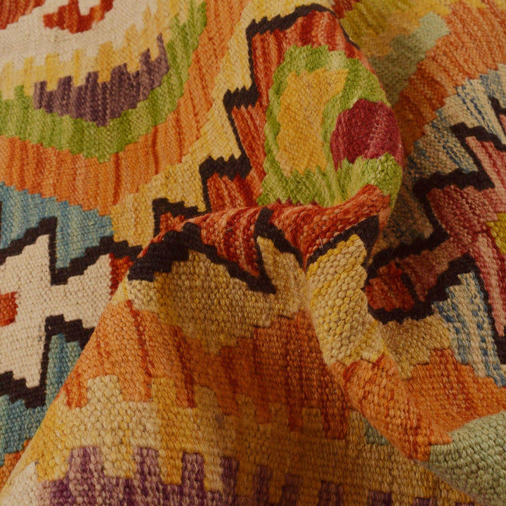 Hand Woven Wool Kelim Runner 2' 3"x 6' 7" - No. AL99864