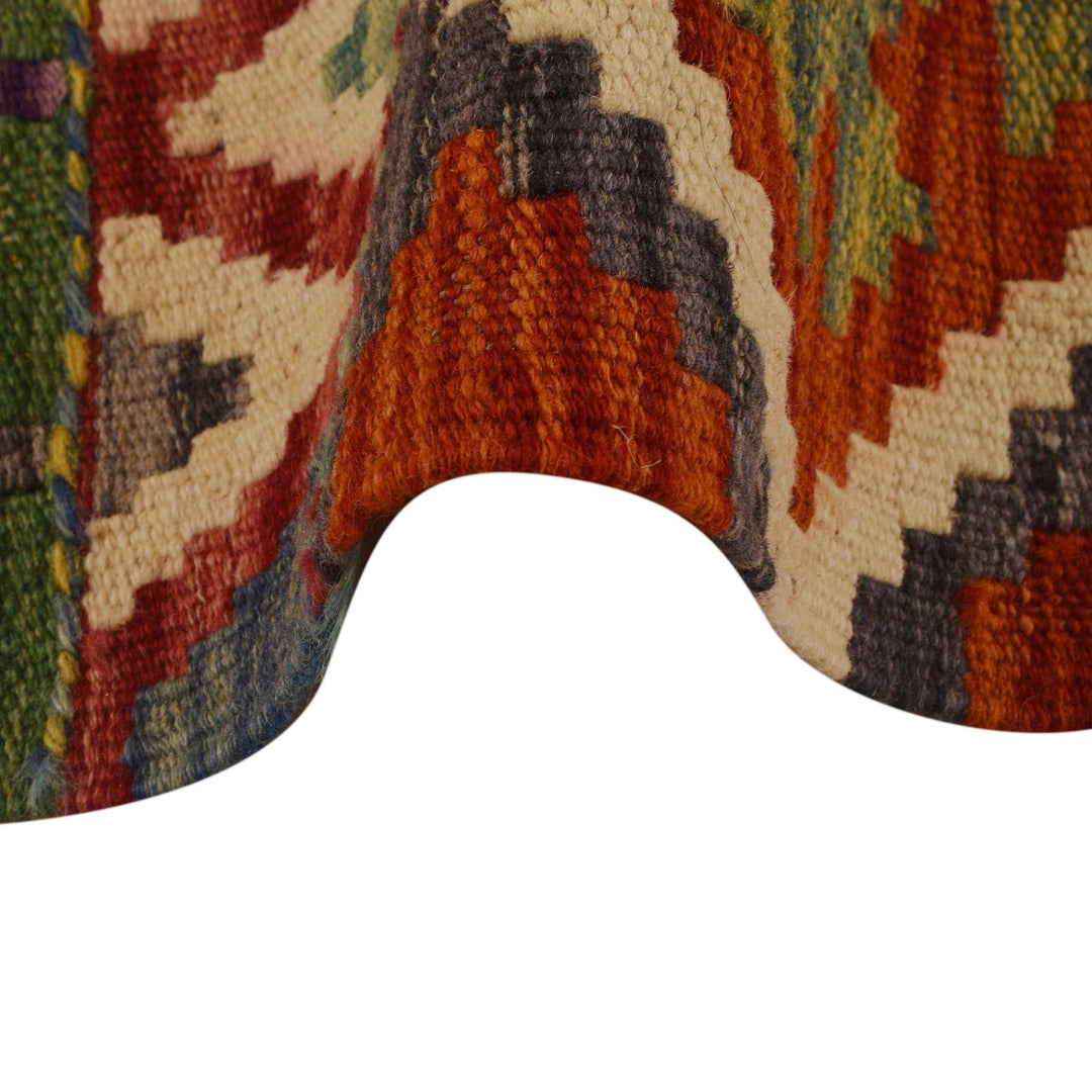 Handmade Turkish Design Wool Kilim Runner 2' 4"x 6' 5" - No. AL56956