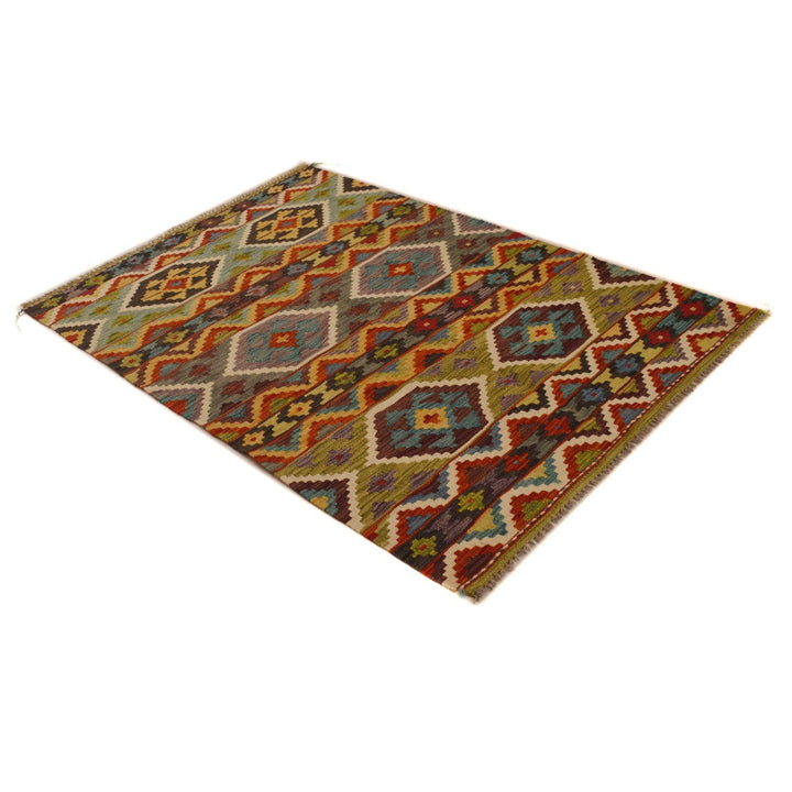 Hand Made Afghan Kilim 3' 5" x 5' 2" - No. AL91095