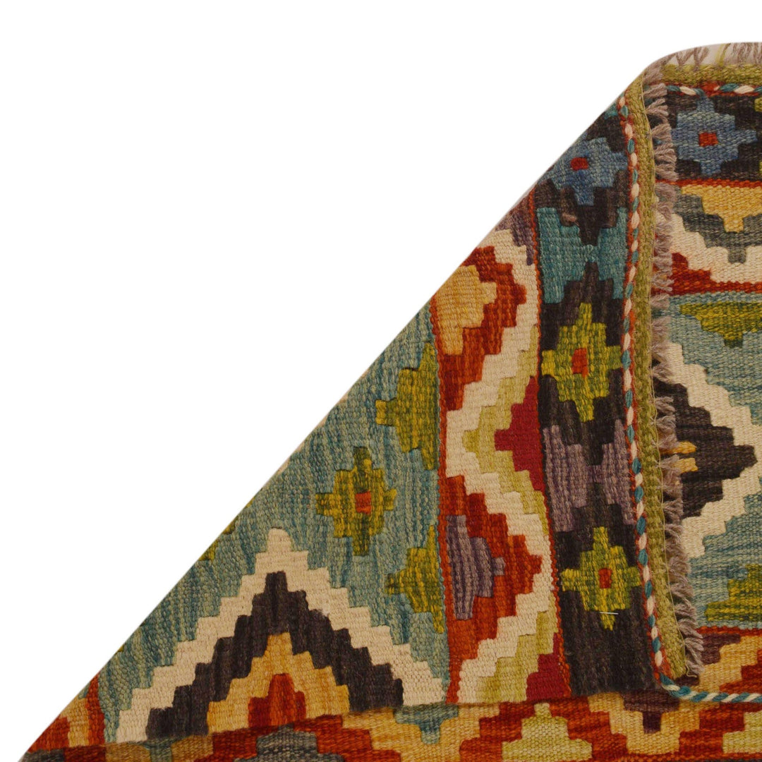 Hand Made Afghan Kilim 3' 5" x 5' 2" - No. AL91095