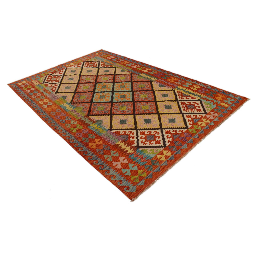 Hand Made Afghan Kilim 5' 10" x 8' 6" - No. AL50442