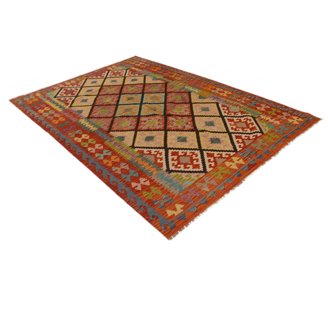 Hand Made Afghan Kilim 5' 10" x 8' 6" - No. AL50442