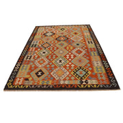 Colorful Flat-Weave Wool Kilim 5' 10" x 8' 2" - No. AL70122