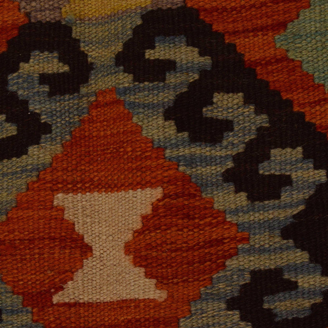 Colorful Flat-Weave Wool Kilim 5' 10" x 8' 2" - No. AL70122