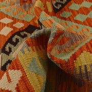 Colorful Flat-Weave Wool Kilim 5' 10" x 8' 2" - No. AL70122
