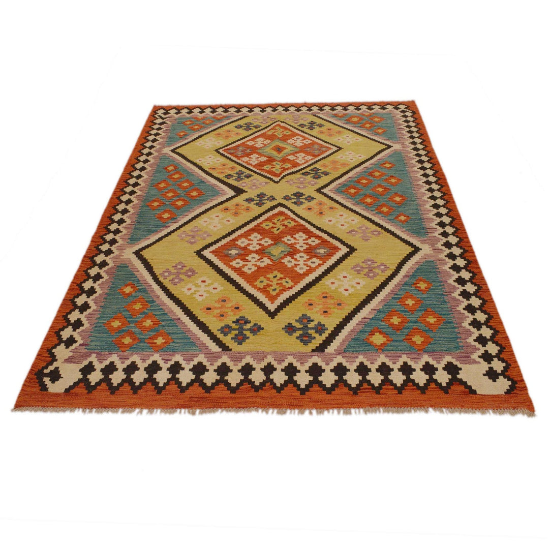 Handmade Vegetable Kilim 5' 10" x 7' 7" - No. AL95151