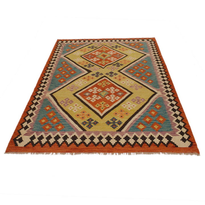 Handmade Vegetable Kilim 5' 10" x 7' 7" - No. AL95151