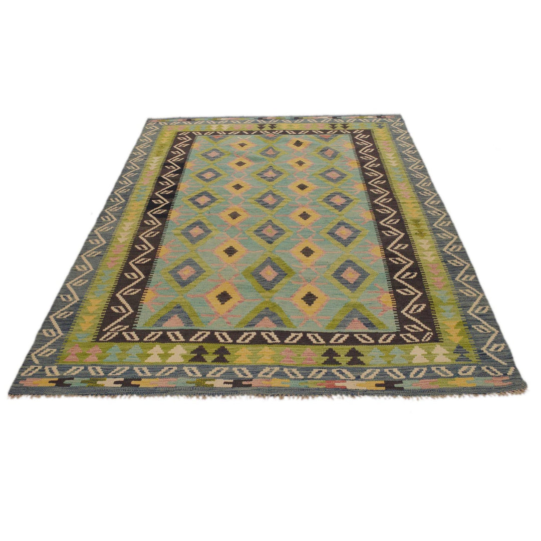 Handmade Turkish Design Wool Kilim 5' 8" x 8' 4" - No. AL61870