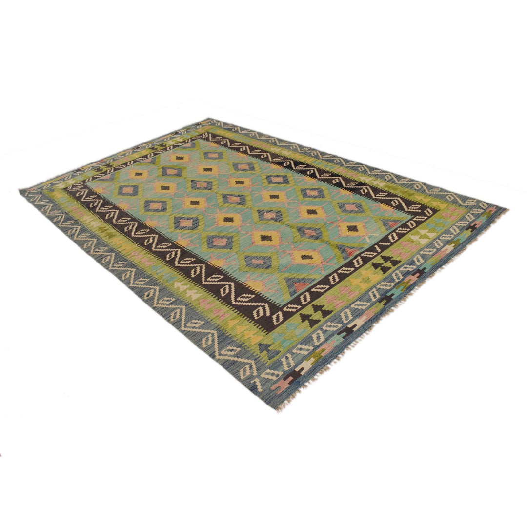 Handmade Turkish Design Wool Kilim 5' 8" x 8' 4" - No. AL61870