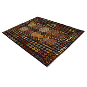 Colorful Flat-Weave Wool Kilim 5' 2" x 6' 7" - No. AL81861