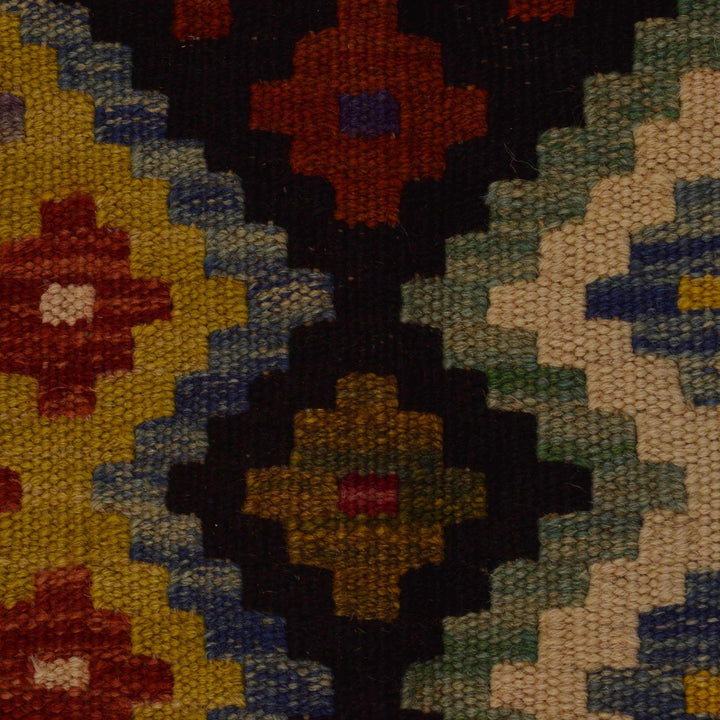 Colorful Flat-Weave Wool Kilim 5' 2" x 6' 7" - No. AL81861