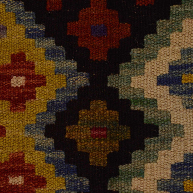 Colorful Flat-Weave Wool Kilim 5' 2" x 6' 7" - No. AL81861