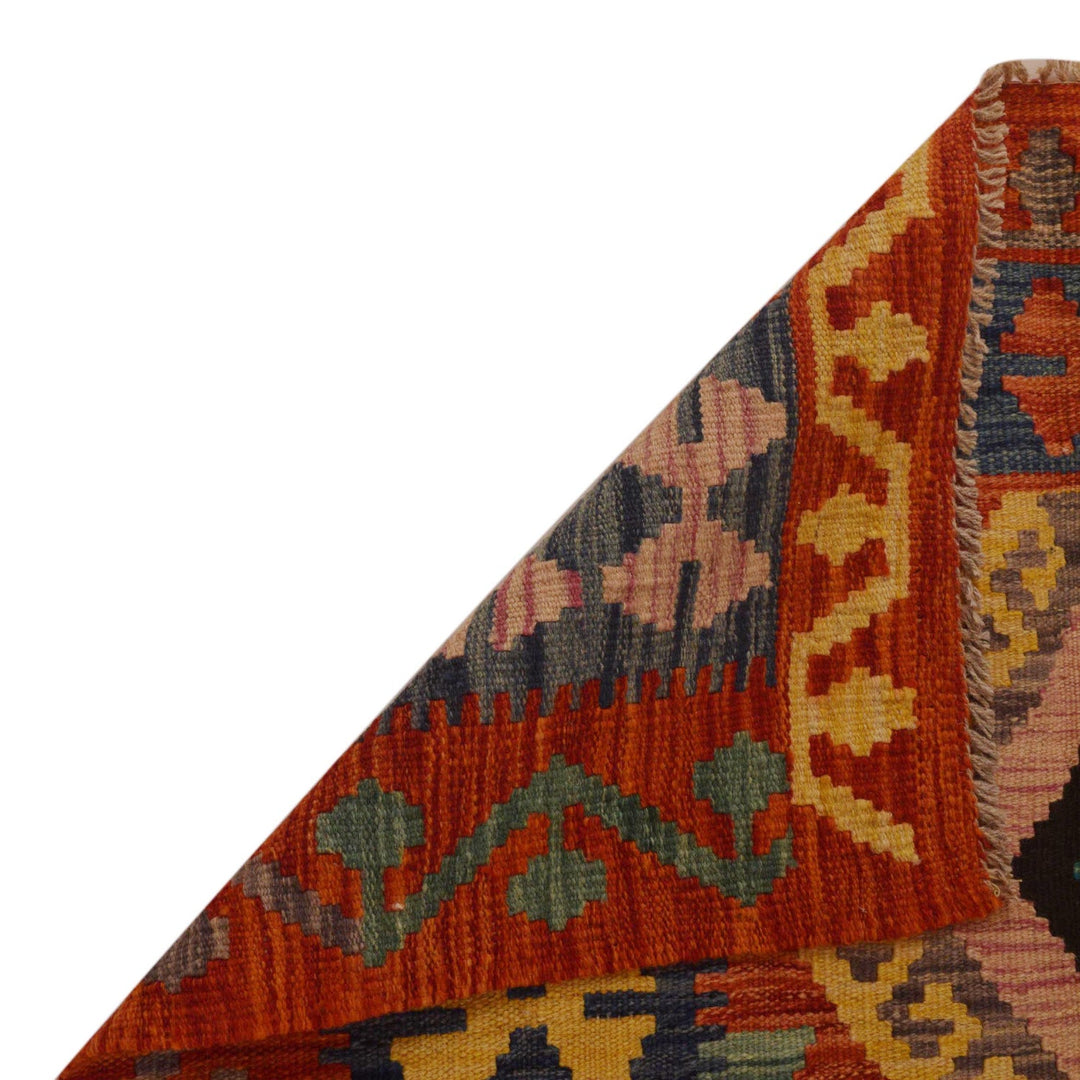 Handmade Vegetable Kilim 3' 4" x 4' 11" - No. AL80148