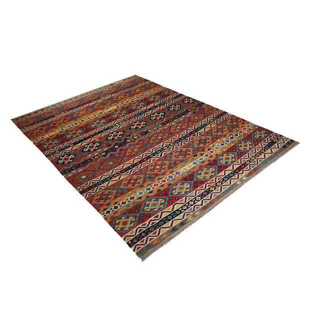 Hand Knotted Afghan Style Kilim 9' 7" x 12' 8" - No. AL88045