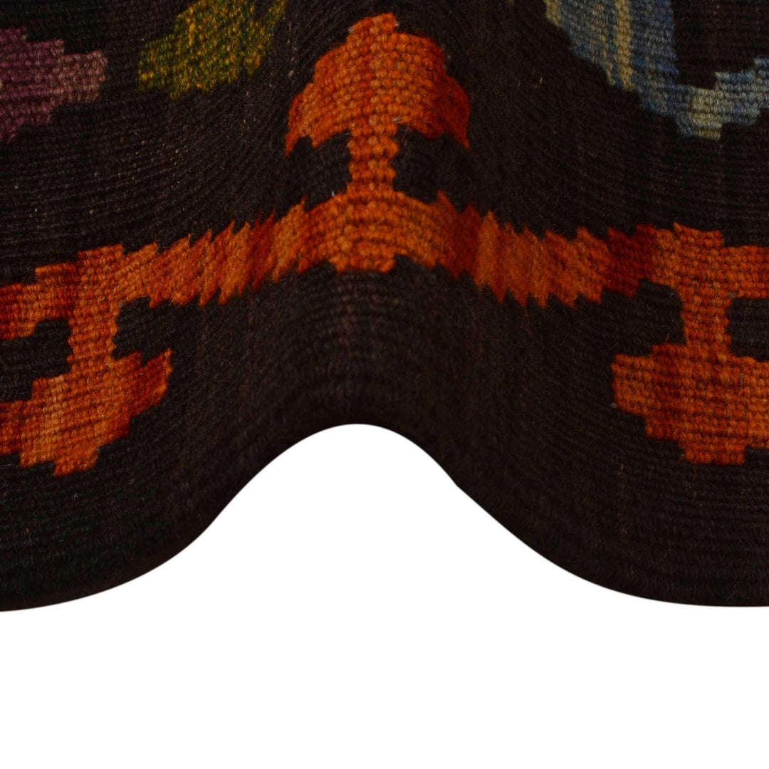 Colorful Flat-Weave Wool Kilim 8' 4" x 9' 9" - No. AL74808