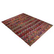 Colorful Flat-Weave Wool Kilim 9' 8" x 12' 9" - No. AL38371