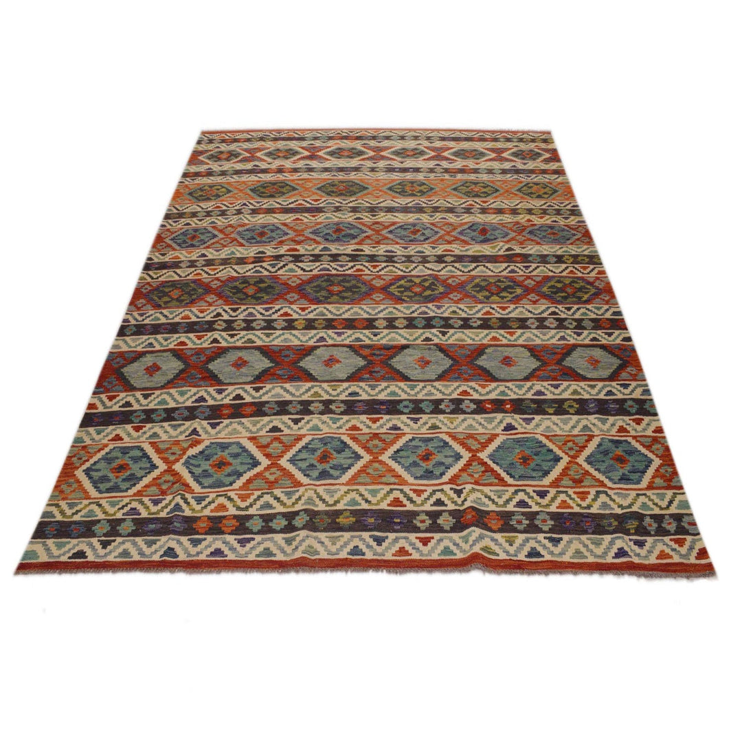 Handmade Turkish Design Wool Kilim 8' 2" x 11' 7" - No. AL42468