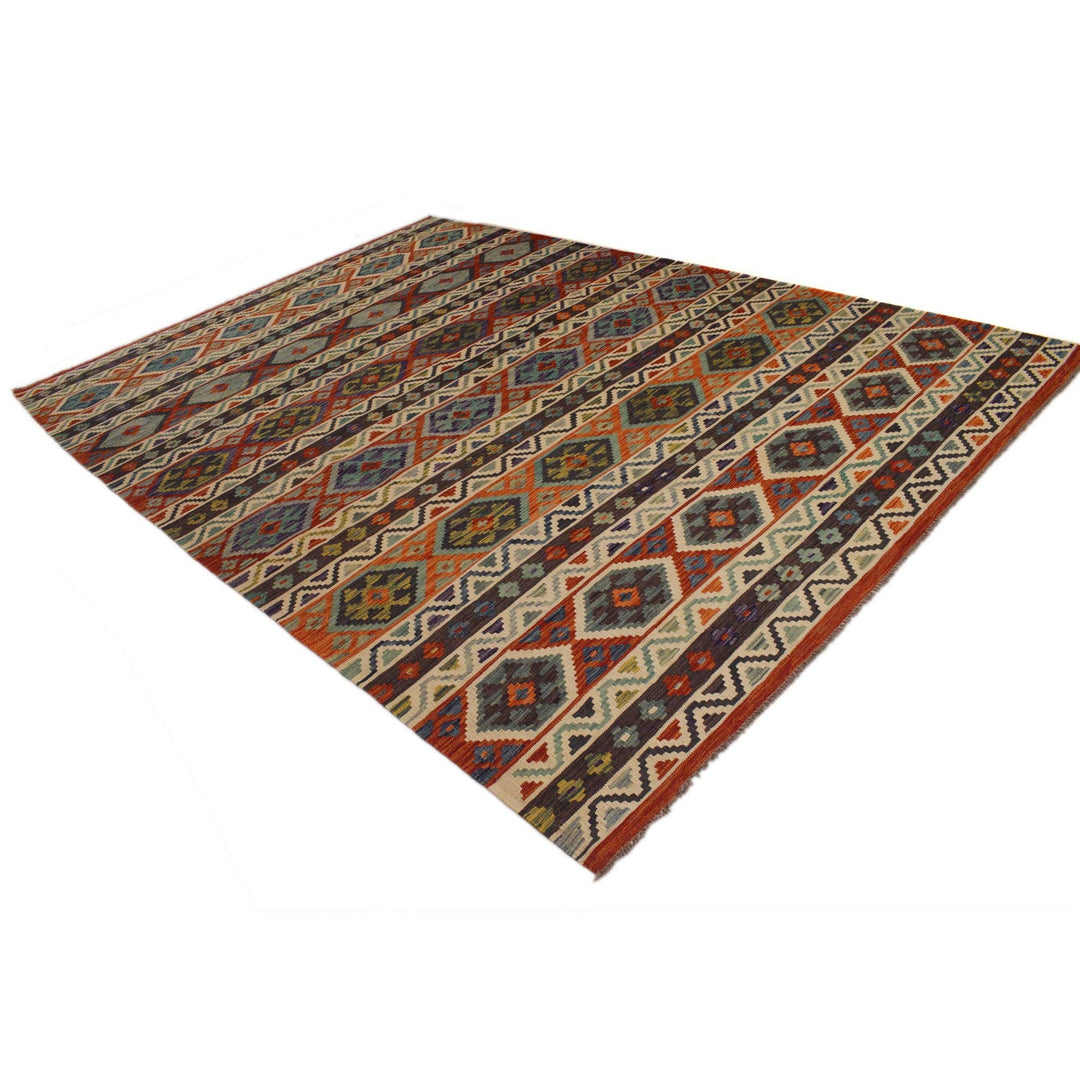 Handmade Turkish Design Wool Kilim 8' 2" x 11' 7" - No. AL42468