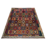 Hand Knotted Afghan Style Kilim 9' 10" x 13' 1" - No. AL41024