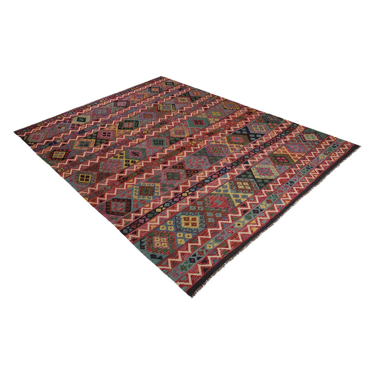 Hand Knotted Flatweave Kilim 8' 7" x 11' 4" - No. AL58196
