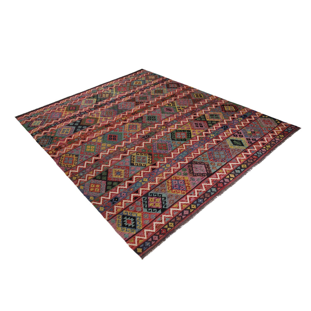 Hand Knotted Flatweave Kilim 8' 7" x 11' 4" - No. AL58196