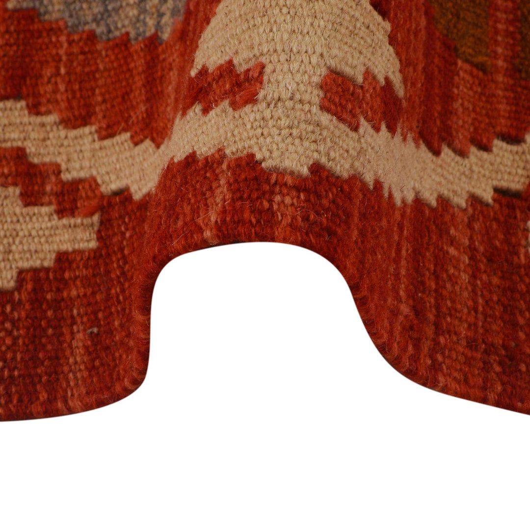 Hand Woven Wool Kelim 5' 1" x 6' 9" - No. AL65205