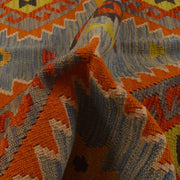 Handmade Turkish Design Wool Kilim 4' 3" x 5' 7" - No. AL66350