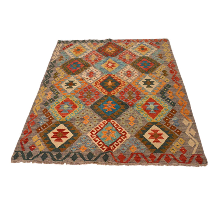 Small Size Chobi Kilim 4' 1" x 5' 7" - No. AL49368