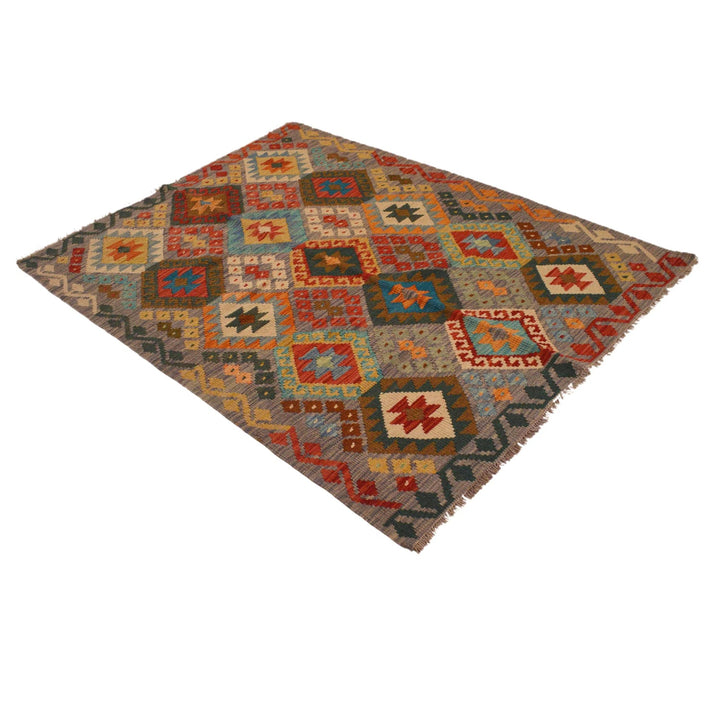 Small Size Chobi Kilim 4' 1" x 5' 7" - No. AL49368