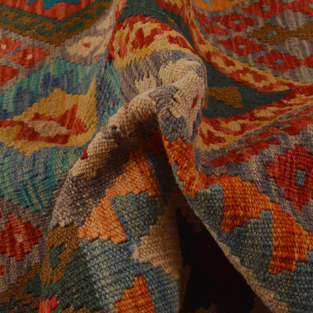Small Size Chobi Kilim 4' 1" x 5' 7" - No. AL49368
