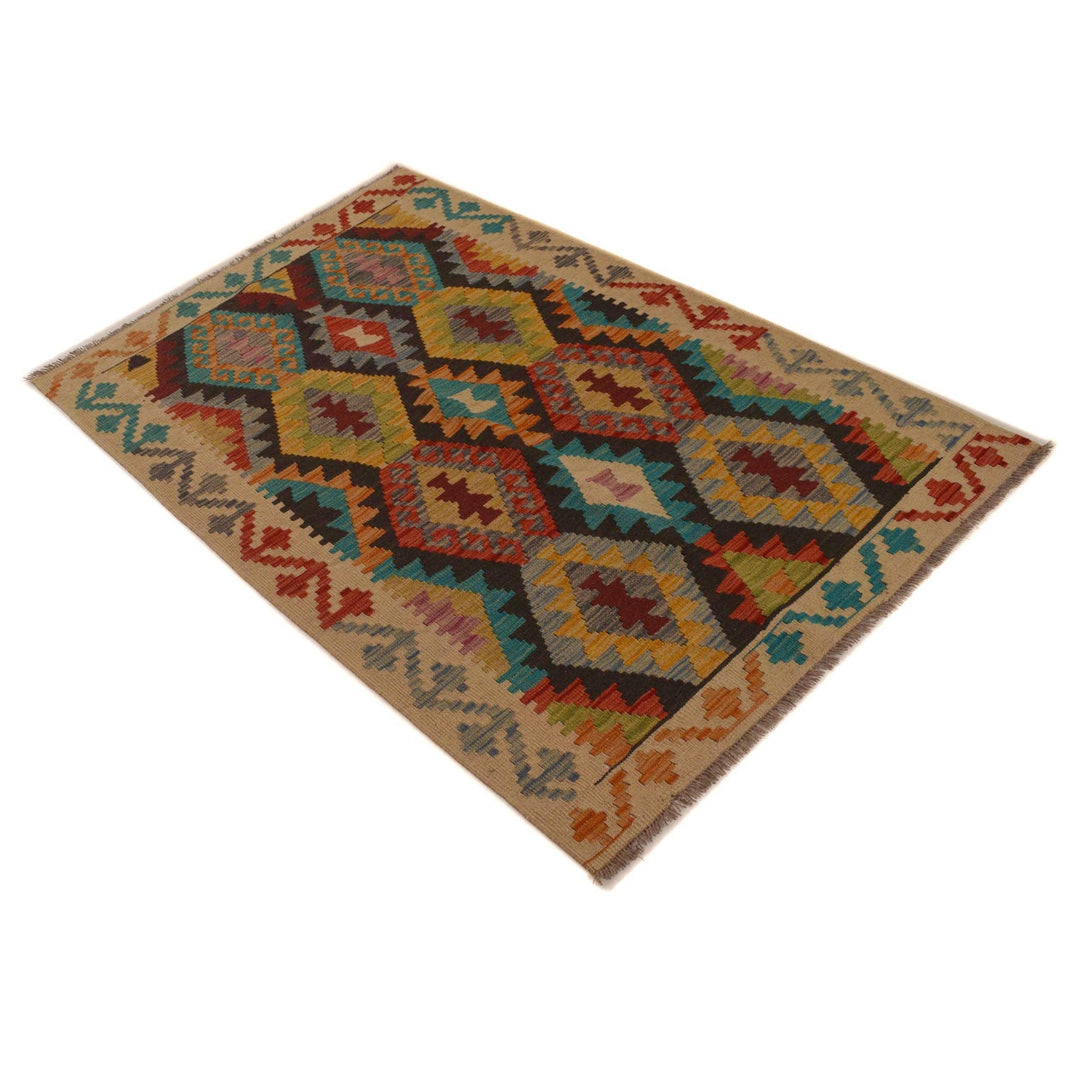 Hand Woven Wool Kelim 3' 3" x 5' 0" - No. AL72551