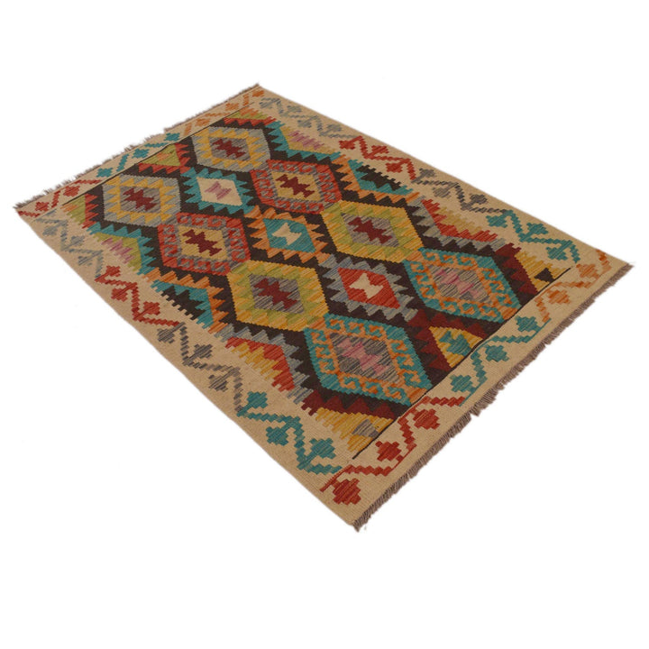 Hand Woven Wool Kelim 3' 3" x 5' 0" - No. AL72551