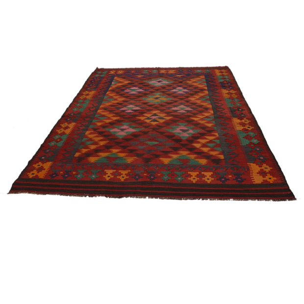 Flatweave Red Kilim 6' 4" x 8' 9" - No. AL88891