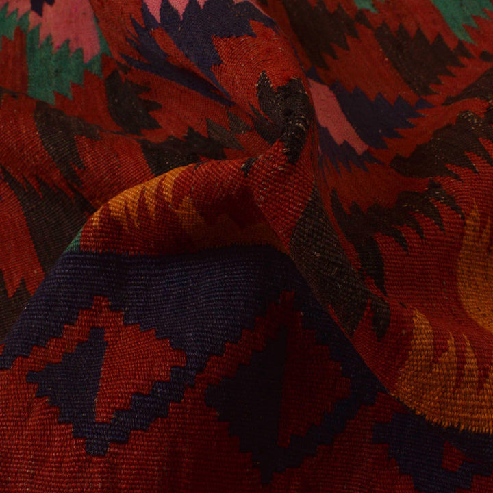 Flatweave Red Kilim 6' 4" x 8' 9" - No. AL88891